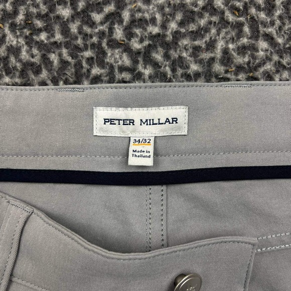 Peter Millar eb66 Pants Men 34x32 Gray Chino Classic Fit Outdoor Pocket - Picture 3 of 11